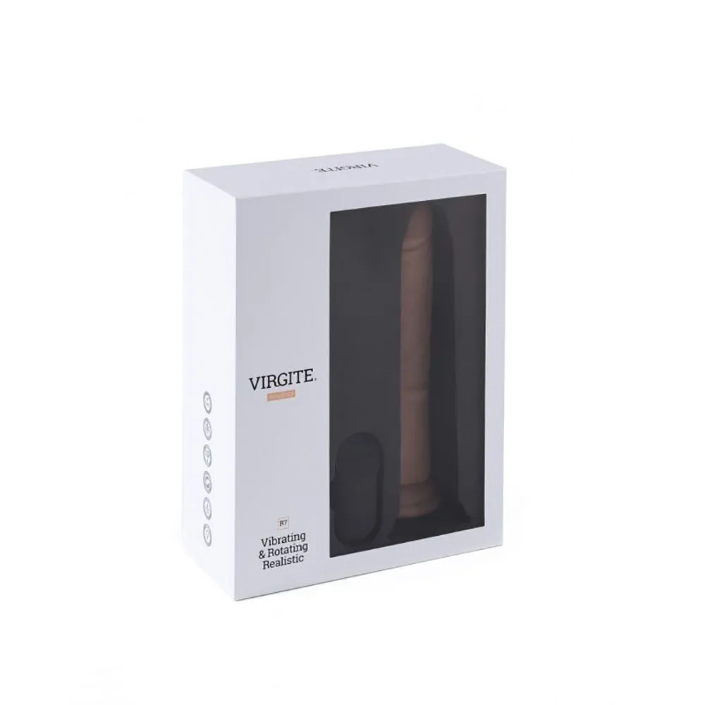 Virgite - Roterende Vibrerende Dildo Van 19 Cm Met Afstandsbediening - Lichte Huidskleur 6 Virgite - Roterende Vibrerende Dildo Van 19 Cm Met Afstandsbediening - Lichte Huidskleur - Afbeelding 6