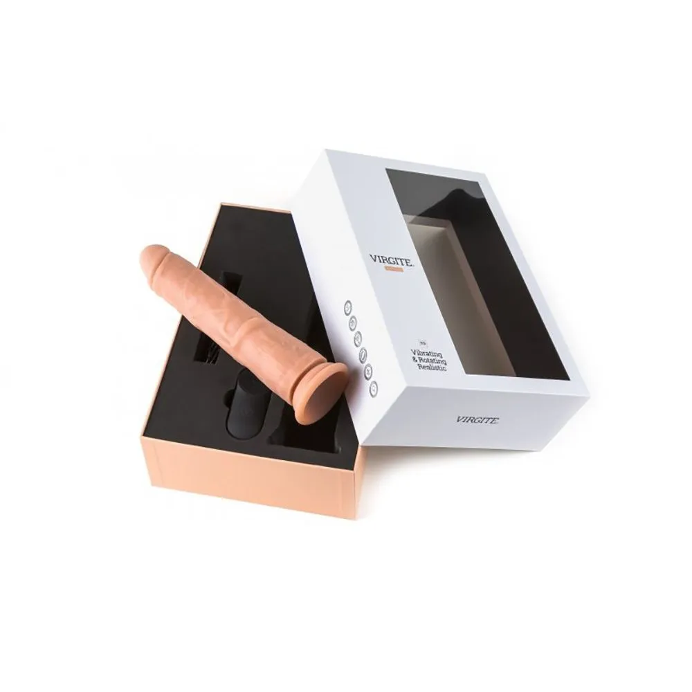 Virgite - Roterende Vibrerende Dildo Van 21 Cm Met Afstandsbediening - Lichte Huidskleur 5 Virgite - Roterende Vibrerende Dildo Van 21 Cm Met Afstandsbediening - Lichte Huidskleur - Afbeelding 5