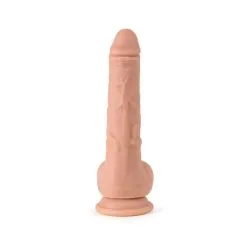 Virgite - Roterende Vibrerende Dildo Van 21 Cm Met Ballen En Remote Control - Lichte Huidskleur -Sex Toys winkel Virgite roterende vibrerende dildo van 21 cm met ballen en remote control lichte huidskleur 3