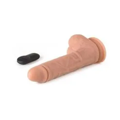Virgite - Roterende Vibrerende Dildo Van 21 Cm Met Ballen En Remote Control - Lichte Huidskleur -Sex Toys winkel Virgite roterende vibrerende dildo van 21 cm met ballen en remote control lichte huidskleur 4