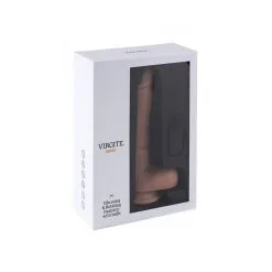 Virgite - Roterende Vibrerende Dildo Van 21 Cm Met Ballen En Remote Control - Lichte Huidskleur -Sex Toys winkel Virgite roterende vibrerende dildo van 21 cm met ballen en remote control lichte huidskleur 6