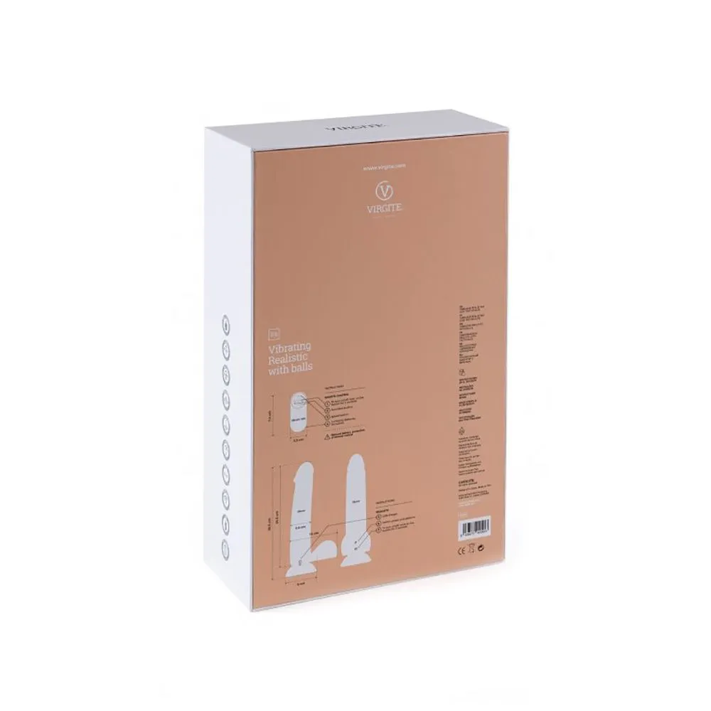 Virgite - Vibrerende Dildo Van 24.5 Cm Met Ballen En Remote Control - Lichte Huidskleur 6 Virgite - Vibrerende Dildo Van 24.5 Cm Met Ballen En Remote Control - Lichte Huidskleur - Afbeelding 6