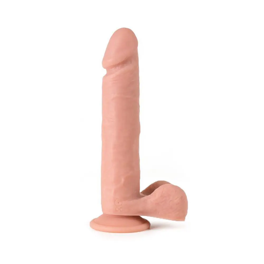 Virgite - Vibrerende Dildo Van 24.5 Cm Met Ballen En Remote Control - Lichte Huidskleur 1 Virgite - Vibrerende Dildo Van 24.5 Cm Met Ballen En Remote Control - Lichte Huidskleur