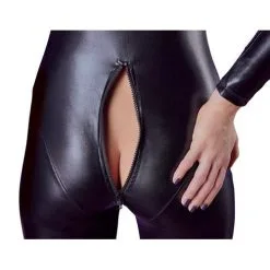 Cottelli Collection Wetlook Catsuit Met Lange Mouwen En Rits - Zwart 6 Cottelli Collection Wetlook Catsuit Met Lange Mouwen En Rits - Zwart -Sex Toys winkel Wetlook Catsuit Met Lange Mouwen En Rits zwart 3