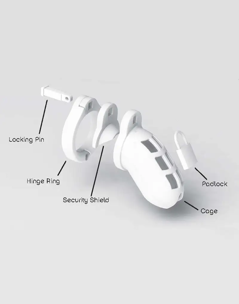 World Cage - Kuisheidskooi VEGAS (maat M) Met Anti-terugtrek Schildje - Transparant 4 World Cage - Kuisheidskooi VEGAS (maat M) Met Anti-terugtrek Schildje - Transparant - Afbeelding 4