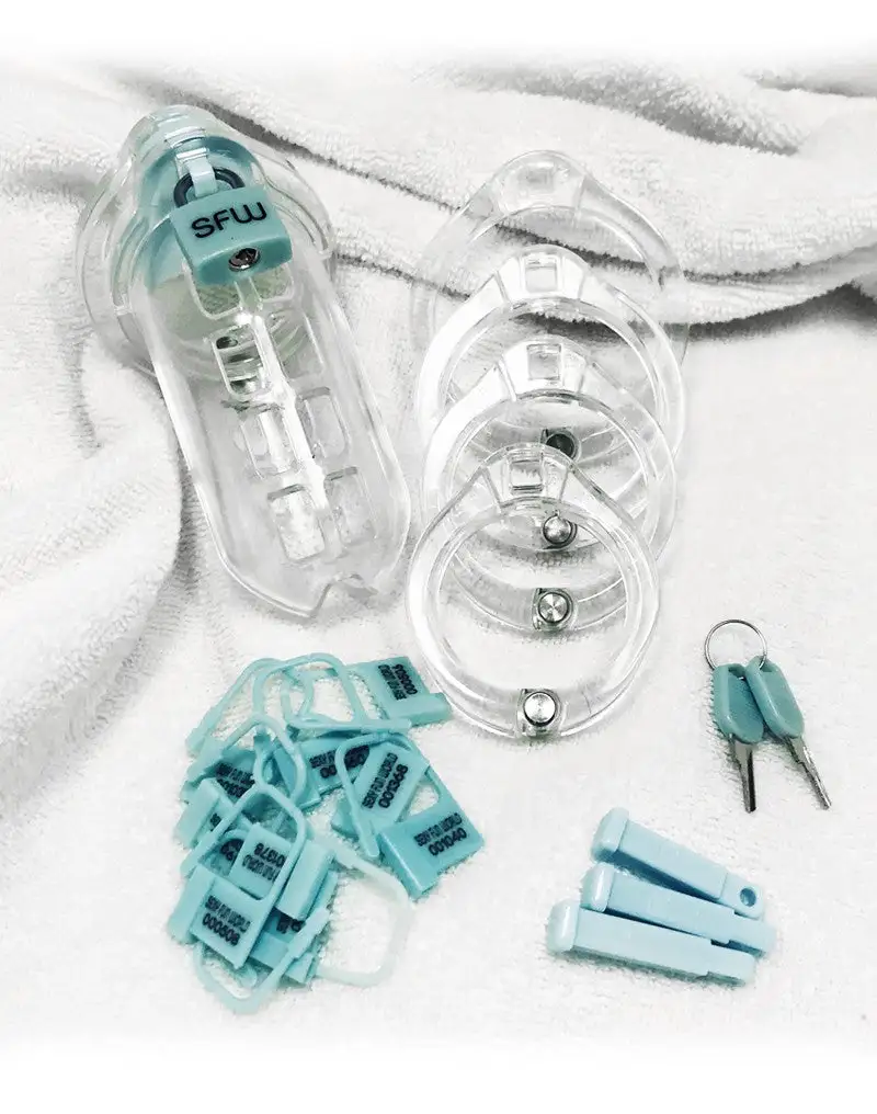 World Cage - Kuisheidskooi VEGAS (maat M) Met Anti-terugtrek Schildje - Transparant 5 World Cage - Kuisheidskooi VEGAS (maat M) Met Anti-terugtrek Schildje - Transparant - Afbeelding 5