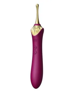 Zalo - Clitoris Pinpoint Vibrator Bess Met Extra Opzetstukken - Robijn Rood