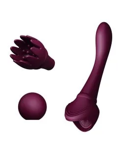Zalo - Clitoris Pinpoint Vibrator Bess Met Extra Opzetstukken - Robijn Rood -Sex Toys winkel ZALO Clitoris Pinpoint Vibrator Bess met extra opzetstukken robijn rood 8