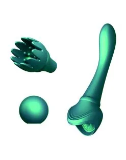 Zalo - Clitoris Pinpoint Vibrator Bess Met Extra Opzetstukken - Smaragd Groen -Sex Toys winkel ZALO Clitoris Pinpoint Vibrator Bess met extra opzetstukken smaragd groen 8