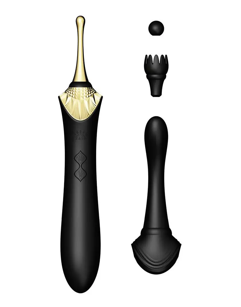 Zalo - Clitoris Pinpoint Vibrator Bess Met Extra Opzetstukken - Zwart 2 Zalo - Clitoris Pinpoint Vibrator Bess Met Extra Opzetstukken - Zwart - Afbeelding 2