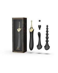 Zalo - Verwarmde Pinpoint Clitoris Vibrator Bess 2 Met Extra Opzetstukken - Zwart -Sex Toys winkel ZALO Verwarmde Pinpoint Clitoris Vibrator Bess 2 met extra opzetstukken zwart 3