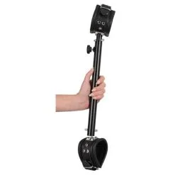 Zado - Metalen Spreidstang Uitschuifbaar Met Leren Boeien - Zwart -Sex Toys winkel Zado Metalen Spreidstang Uitschuifbaar met leren boeien zwart 4
