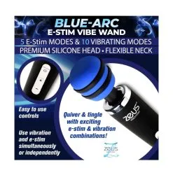 Zeus Electrosex Zeus - E-stim Electrosex Wand Vibrator Blue Arc -Sex Toys winkel Zeus E stim Electrosex Wand Vibrator Blue Arc 3