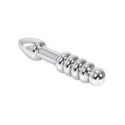 Kiotos Steel Zware Metalen Dildo Met Ribbels En Plug 19 X 3,5 Cm - Aan Beide Kanten Te Gebruiken -Sex Toys winkel Zware Metalen Dildo met Ribbels en Plug 19 x 35 cm aan beide kanten te gebruiken 3