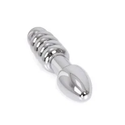 Kiotos Steel Zware Metalen Dildo Met Ribbels En Plug 19 X 3,5 Cm - Aan Beide Kanten Te Gebruiken -Sex Toys winkel Zware Metalen Dildo met Ribbels en Plug 19 x 35 cm aan beide kanten te gebruiken 4