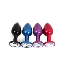 Kiotos Steel Zwarte Aluminium Buttplug Met Wit Sierkristal 8 Kiotos Steel Zwarte Aluminium Buttplug Met Wit Sierkristal -Sex Toys winkel Zwarte Aluminium Buttplug met wit Sierkristal 4