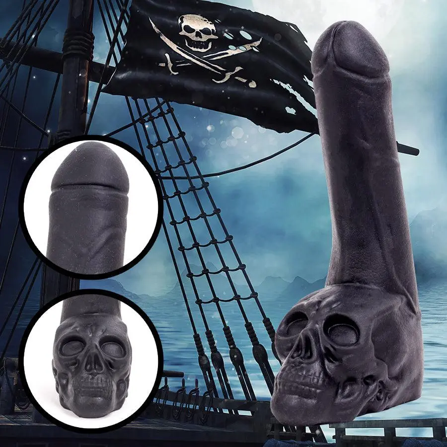 O-products Zwarte Dildo Met Doodshoofd - Skull Dildo - 28,5 X 6,5 Cm - Zwart 3 O-products Zwarte Dildo Met Doodshoofd - Skull Dildo - 28,5 X 6,5 Cm - Zwart - Afbeelding 3
