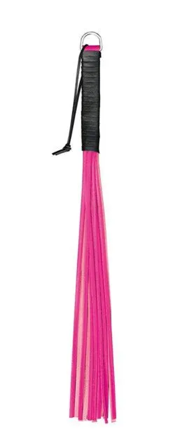 Kiotos Leather Zweep Handy Whip - Roze
